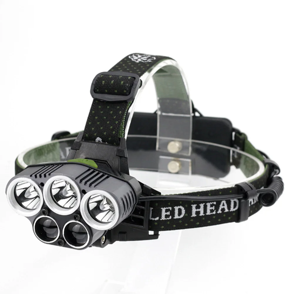 

80000LM 5Modes 5-LED Headlamp Light Blue And White Light Charge by USB TN99