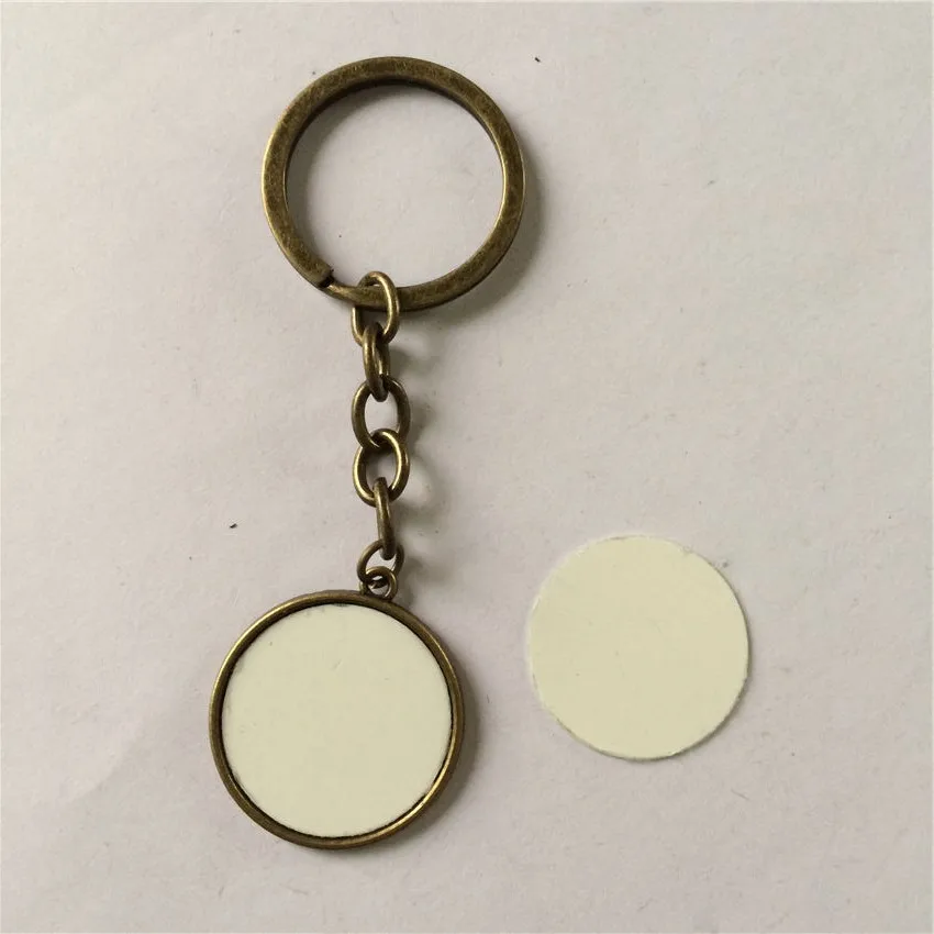 

sublimation keychain round blank key ring for sublimation wholesale custom retro vintage keychains jewelry
