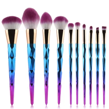 

10PCS Make Up Foundation Eyebrow Eyeliner Blush Cosmetic Concealer Brushes 4.9
