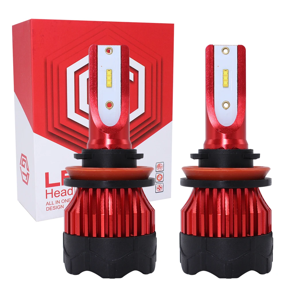 

2PCS mini size LED car headlights, 60W headlights, 16000LM car headlamp H1 H3 H4 H7 H27/880 9004 9005 H13 LED Headlight.12V 24V