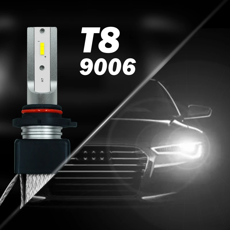 

2018 New T8-CSP HB4/9006 LED Car Headlight Kit Bulbs Conversion 6000K White Lamps