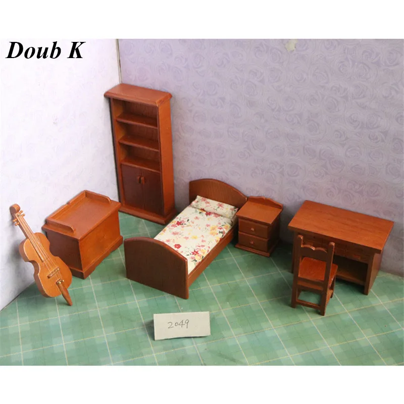 Doube K 1:12 деревянная кукольная мебель миниатюрные куклы для спальни дом ролевых
