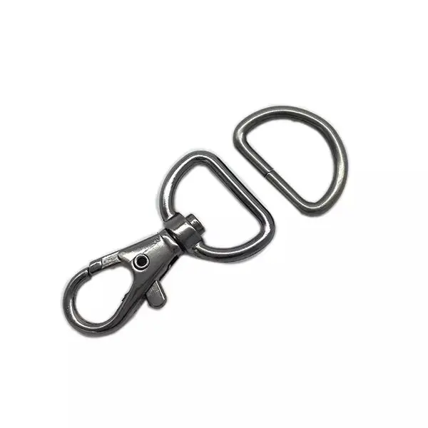 1 Inch (inside wide) Swivel Clips with Matching D Ring in Gunmetal