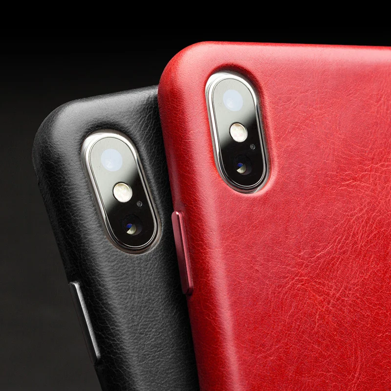 Верхний слой наппа Horween кожаный чехол для телефона для iPhone X XS XR Max роскошный бизнес тонкий кобура задняя крышка для iPhone XS XR Max