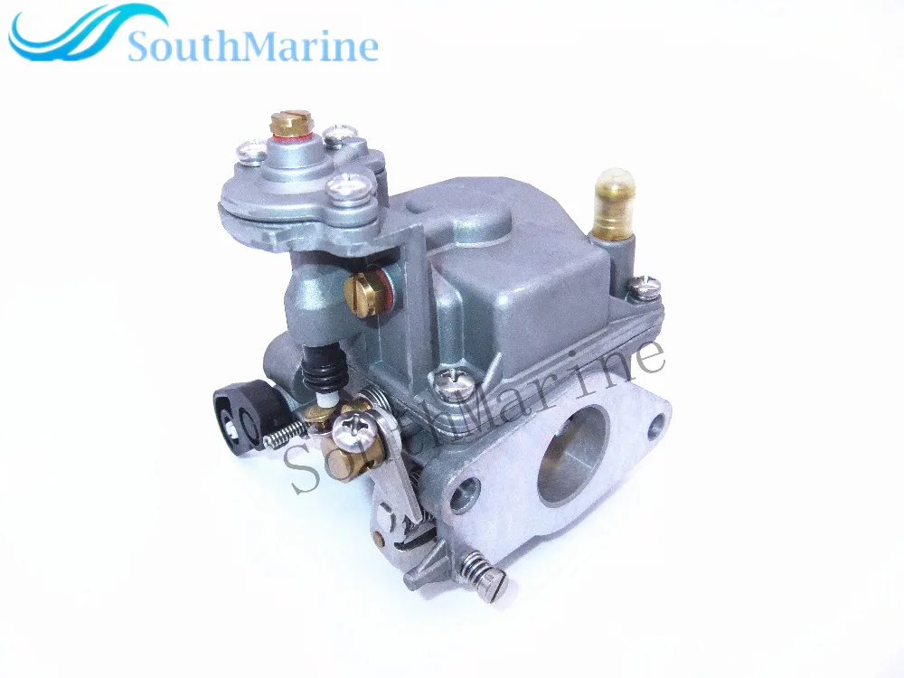 6D4-14301-00 Outboard Engine Carburetor Assy for Yamaha 9.9HP 15HP 4-stroke Boat Motor, Manual Start