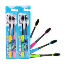 2 шт./компл. бамбуковая зубная щетка из древесного угля зубная Чистка зуб ложный уход за зубами отбеливающая щетка для зубов инструменты для ухода за полостью рта