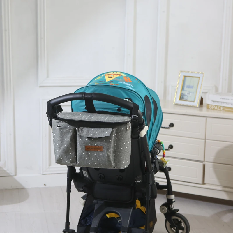 

Baby Stroller Organizer Bag Mummy Diaper Bag Hook Baby Carriage Waterproof Large Capacity Stroller Accessories Travel Nappy
