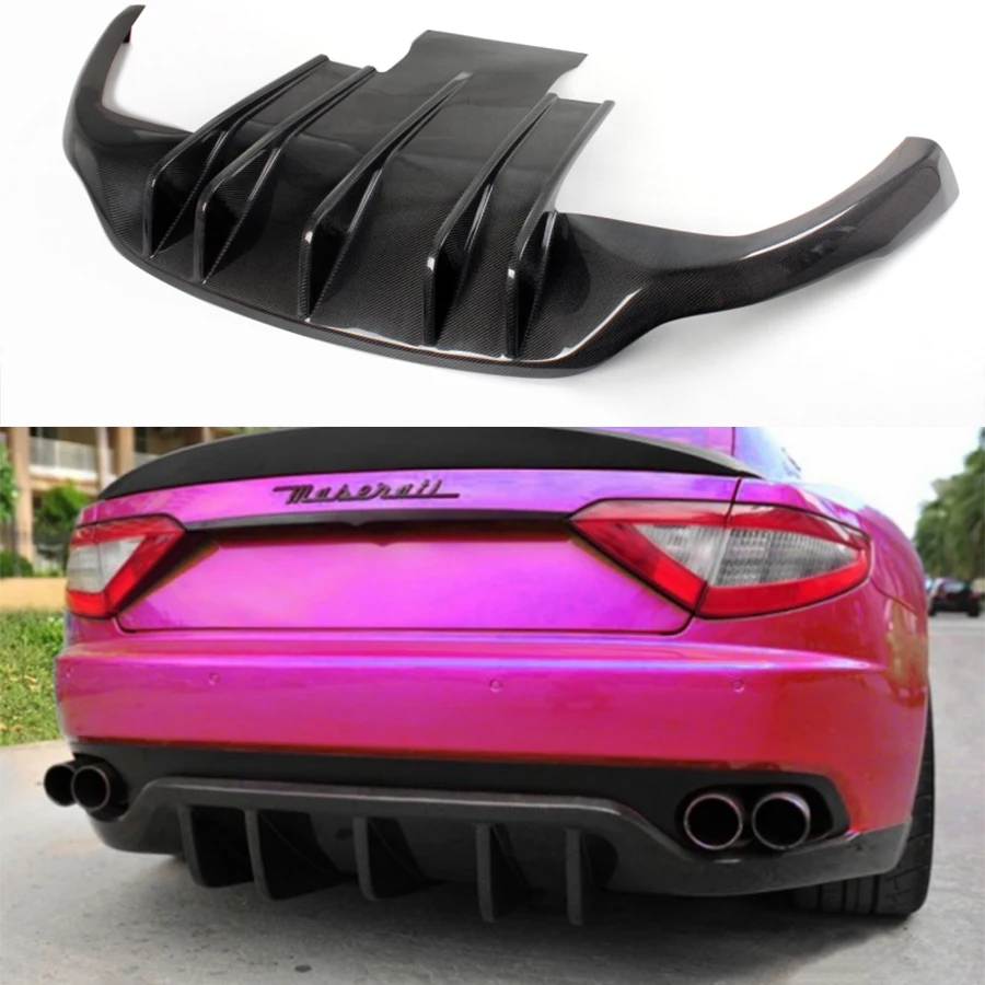 

MC Style Carbon Fiber Rear Bumper Diffuser Lip Valance For Maserati GT GranTurismo 2008~2013