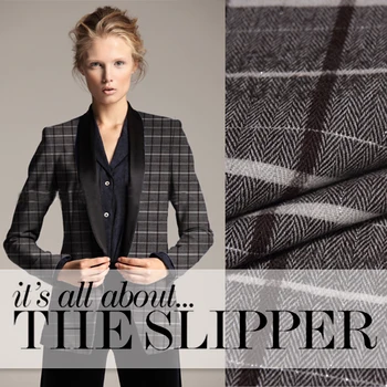 

Silver Plaid worsted fabric wholesale high quality flip wool fabrics