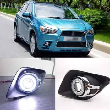 

Ownsun Innovative Chrome Super COB Fog Light+Angel Eye Bumper Cover for Mitsubishi ASX