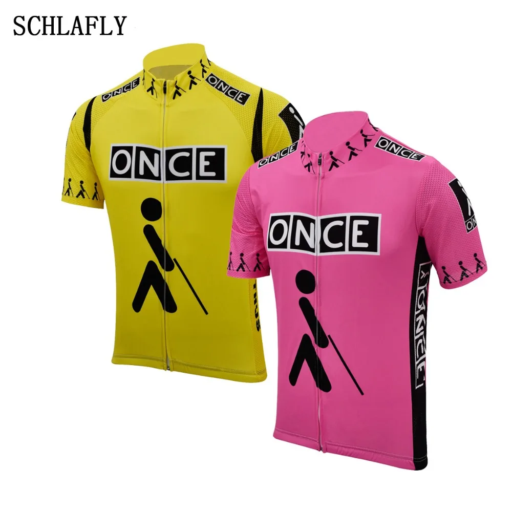 Когда-то Велоспорт Джерси с коротким рукавом лето темно-синий розовый желтый Велосипед Одежда Классический Джерси Дорога Джерси Одежда для велоспорта schlafly