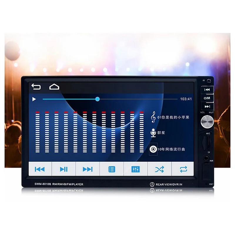 

2018 Auto Parts 7'' Inch LCD Touch Screen Car Radio Autoradio 2 Din Player Bluetooth Car Audio Support Rear Camera Display