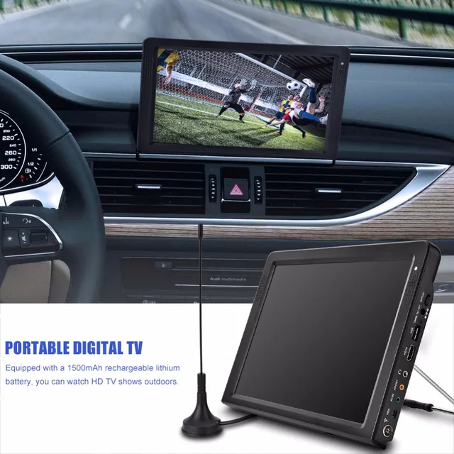 LEADSTAR Protable DVB TV Television Player 12.1 Inches Rechargeable Digital Color TFT-LED Screen HDMI Portable Television Player