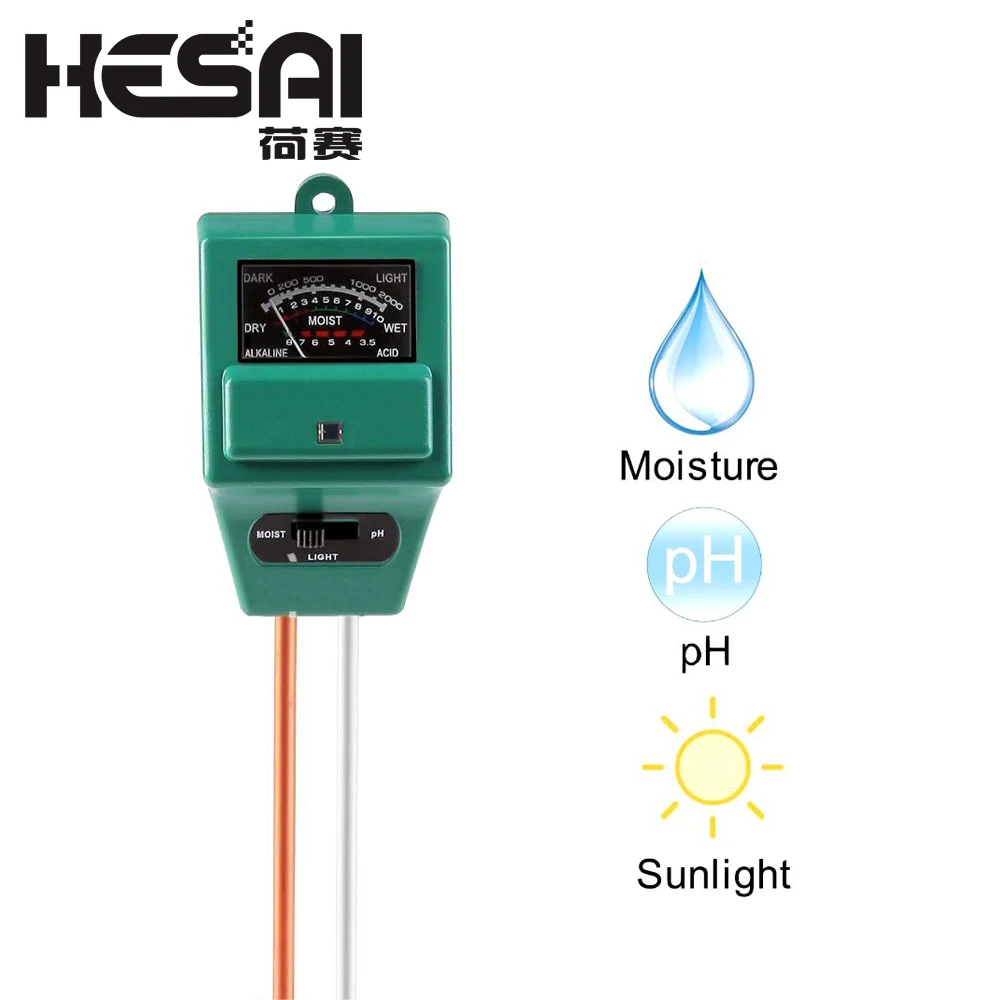 3 в 1 рН-тест er почвенный водный светильник, анализованный тест-метр, детектор, растительный цветок, ph-метры для сада/фермы/газона