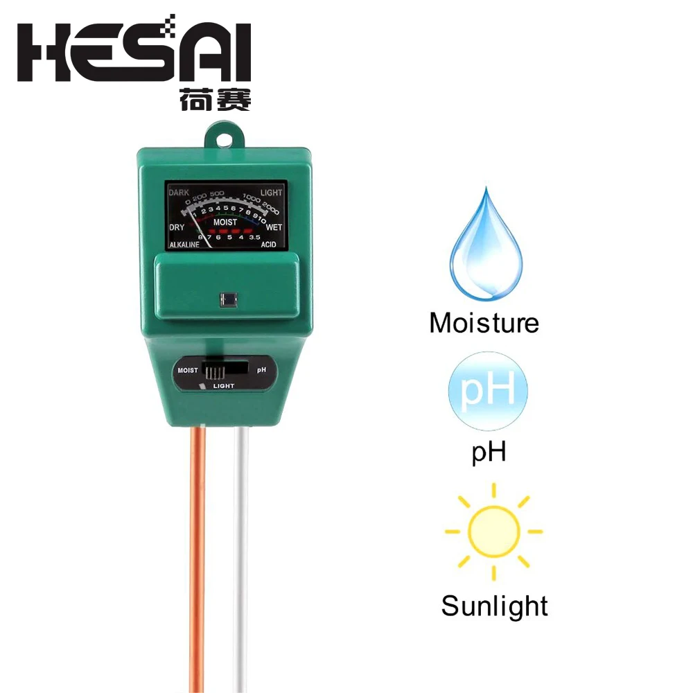 

3 in 1 PH Tester Soil Water Moisture Light Analized Test Meter Detector Plant Flower PH Meters for Garden / Farm / Lawn