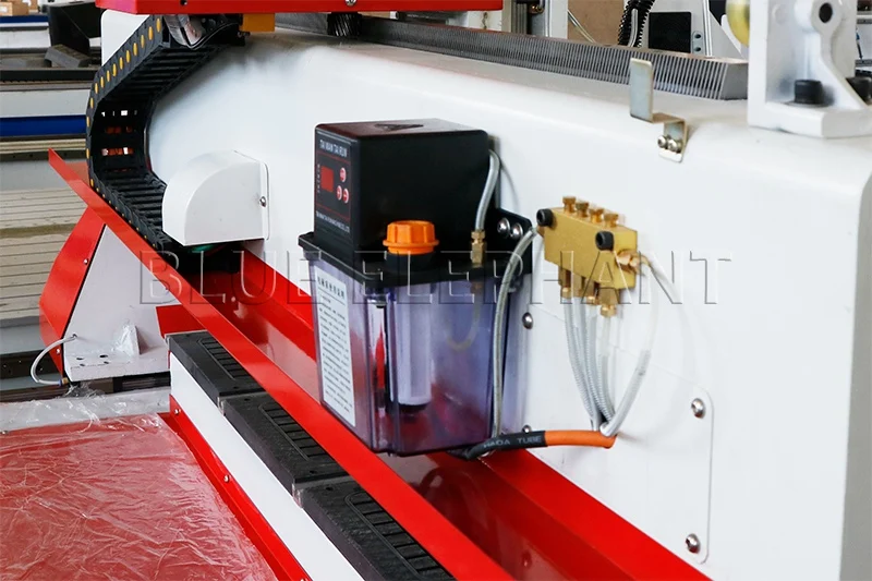automatic lubrication system of 1212 3 axis cnc router with helical rack and gear drive