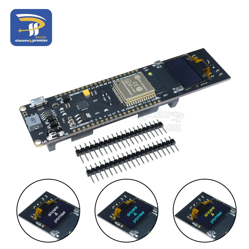 0.96 Inch OLED Display 18650 Lithium Battery WiFi Bluetooth Shield ESP32 ESP-32 ESP8266 CP2102 Module Development Board Module