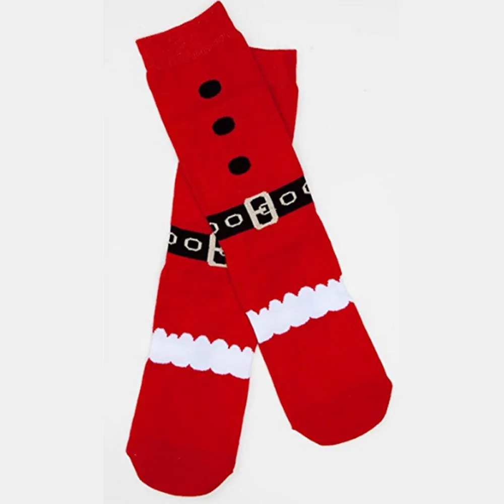 Рождественские носки Для женщин Санта унисекс носки с принтом Повседневное Стиль хлопковые носки забавные гольфы
