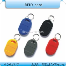 50 шт. 8#125 кГц RFID Бесконтактный ID карты брелоки, карта контроля доступа Rfid бирка синий желтый красный