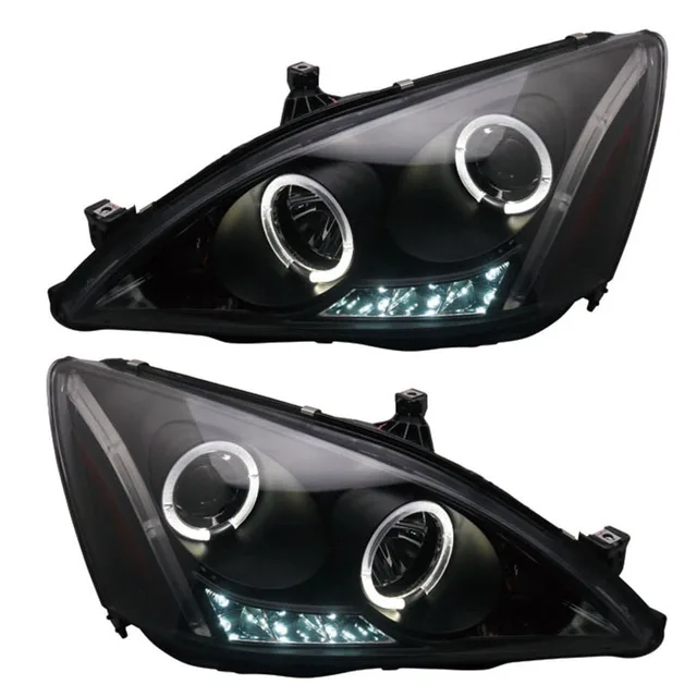 For Gen 7 Honda Accord Angel Eye Projector Headlights Fit 2003 2007 For Gen 7 Honda Accord Angel Eye Projector Headlights Fit 2003 2007 Year Cars