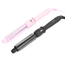 Электрическая щетка для волос вьющиеся гребень Контроль температуры волосы палочки груша для завивки волос выпрямитель для волос и Керл в одном