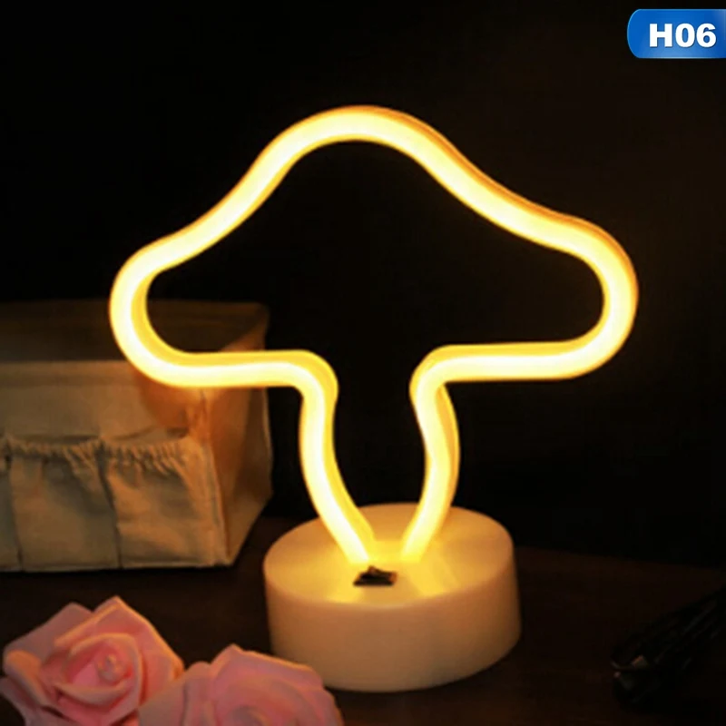 Светодиодный неоновый светильник в стиле ретро с изображением героев мультфильма «любовь», ручной работы, вечерние, свадебные, домашний декор, светодиодный светильник-трубка с USB питанием, настольный светодиодный светильник, освещение