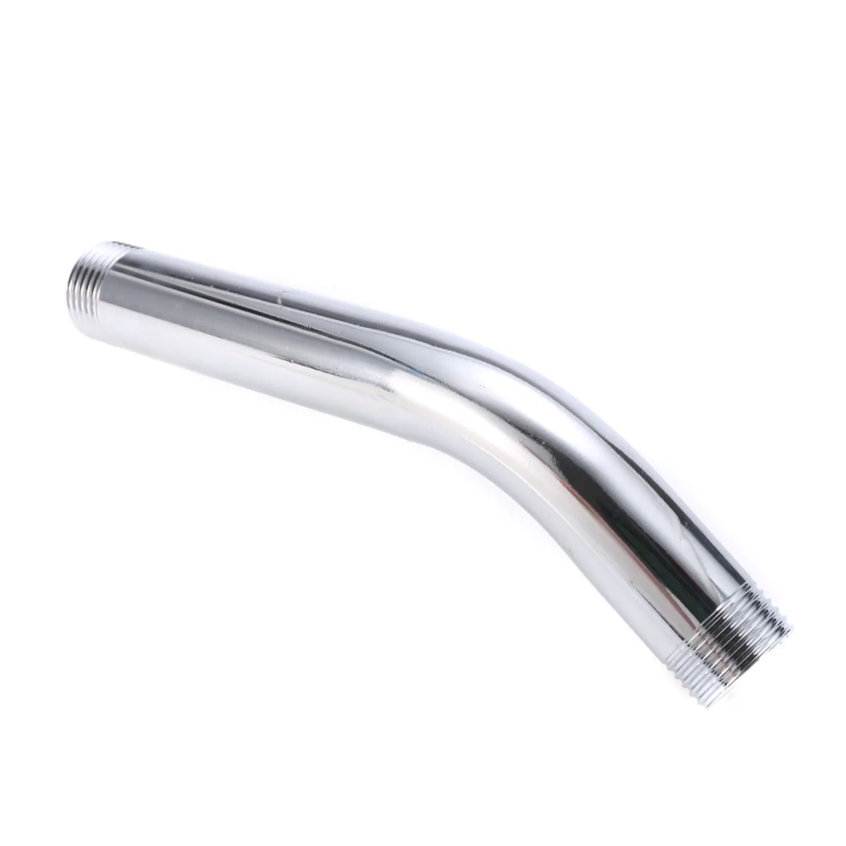 G1/2" Threaded Shower Head Extra Pipe Stainless Steel Shower Arm Head Extension Angled Extra Pipe Tube