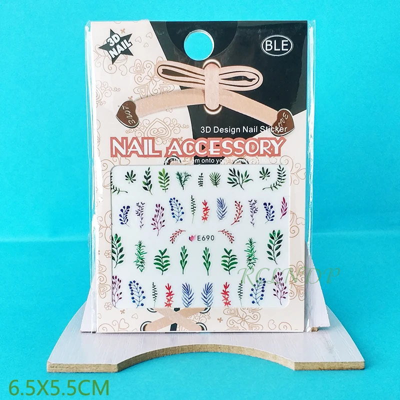 3D etiqueta engomada del clavo todos decoración hoja de hierba uñas de arte lápiz deslizadores adhesivo consejos manicura secreto de herramientas