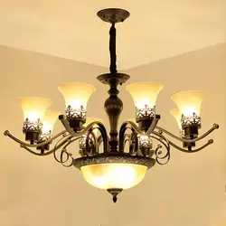 Светодиодный Люстра гостиная светильники Американский подвесные светильники Спальня висит светильники столовая подвесные светильники