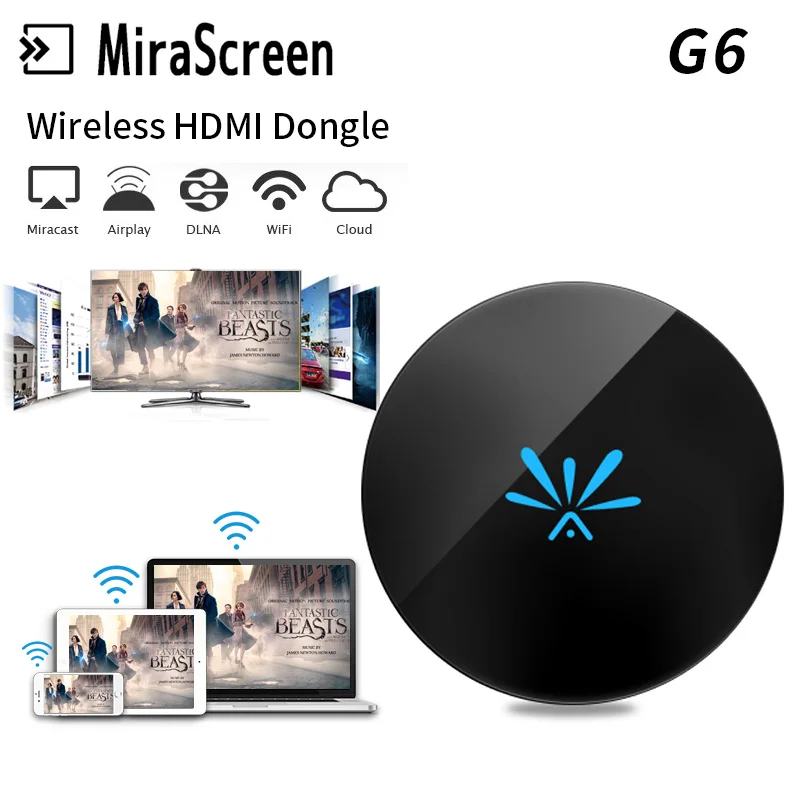 

New G6 TV Stick Wireless Dongle Receiver 2.4G/5G WIFI 1080P HD Support HDMI Miracast Airplay for Android iOS