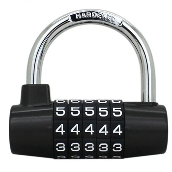 

Resettable 5 Digit Padlock Combination Lock Travel Luggage Suitcase Lock Zinc Alloy Padlock Wide Shackle Safety Lock
