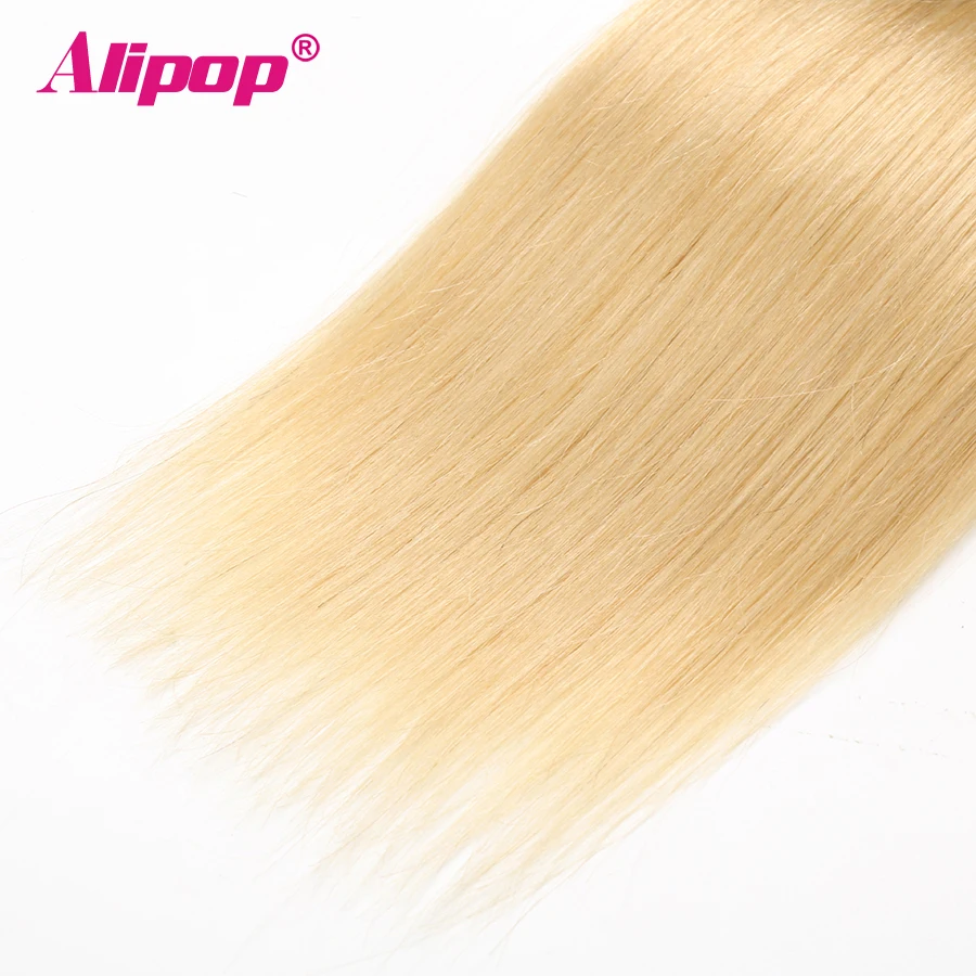 T1B 613 Bundles Brazilian Hair Straight Human Hair 3 4 Bundles Dark Roots Blonde Bundles Ombre Non Remy Hair Extensions ALIPOP  (4)