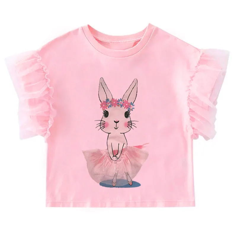 VIKITA/футболка для девочек; Детские футболки с блестками; летняя детская футболка с блестками и рисунком; Одежда для маленьких девочек; хлопковые топы