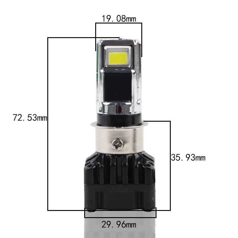 Универсальный компании "feilong" мотоцикл светодиодный фары лампы M02D H4 HS1 BA20D P15D H6 3000LM 30 Вт для мотоцикла 3COB 6000 К DC 9-18V белого цвета