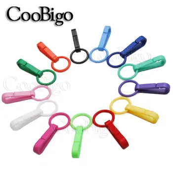 

1000pcs/pack Plastic Colorful Snap Hook Gloves Buckles With O-Ring for bag Parts Link Accessories