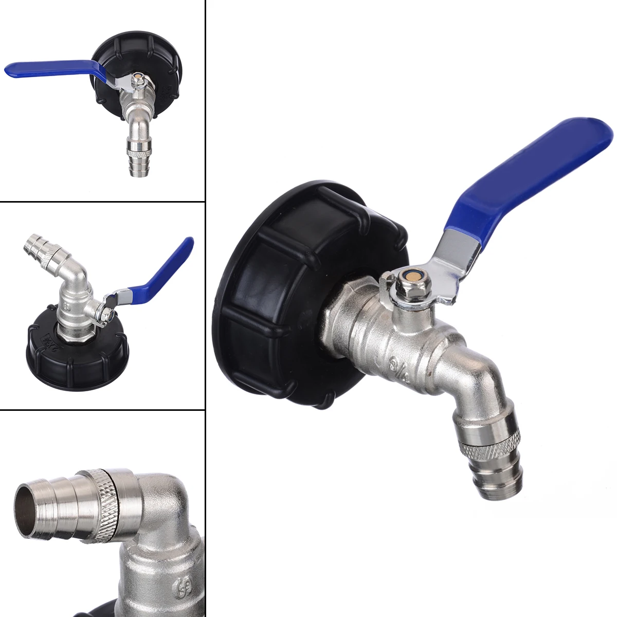 

3/4 Inch IBC Ball Outlet Tap Tank Drain Adapter S60x6 1000 L Tank Rainwater Container Faucet Garden Connectors