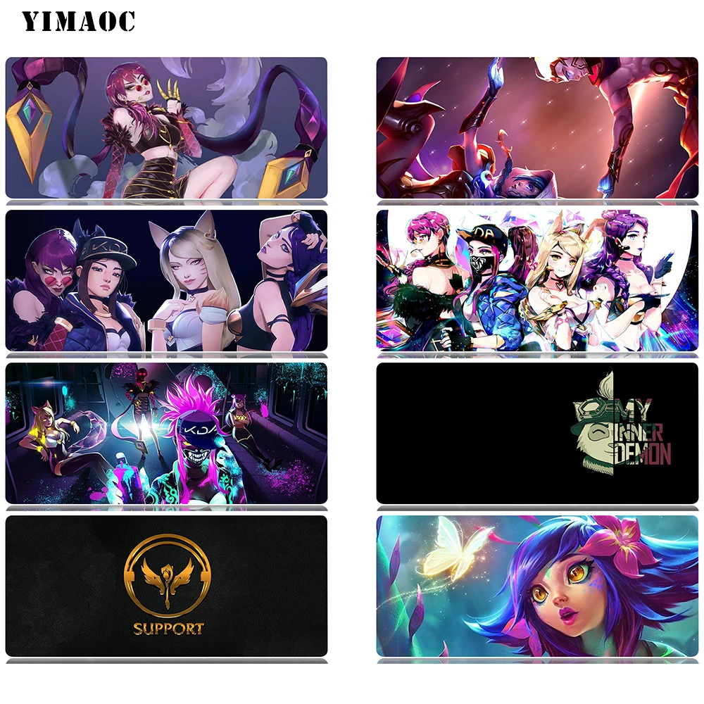 

YIMAOC League of legends Mouse Pad 30x80 cm Computer Mousepad Anti-slip Natural Rubber Gaming Mouse Mat