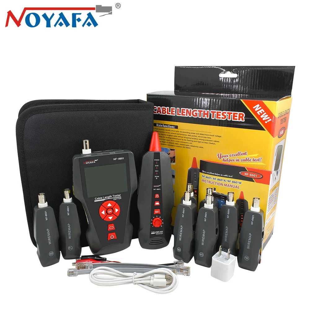 

Original Noyafa NF-8601W RJ45 LAN Network Cable Tester for BNC PING POE RJ11 Telephone Line Wire Tracker Diagnose Tone Detector