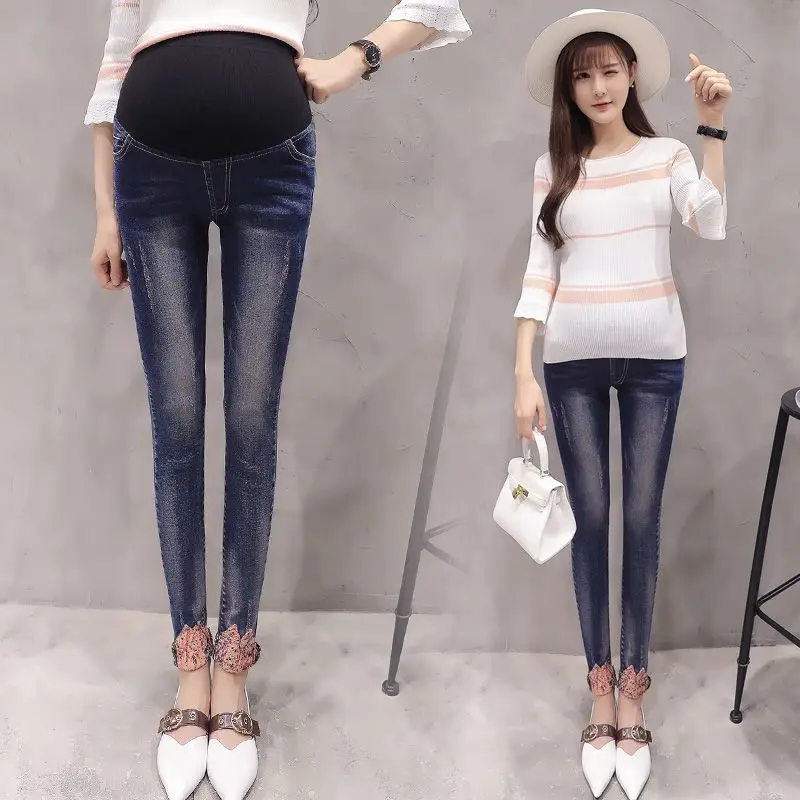 

2018 autumn and winter maternity pants pregnant women stomach lift pants pregnant women jeans pencil trousers leggings
