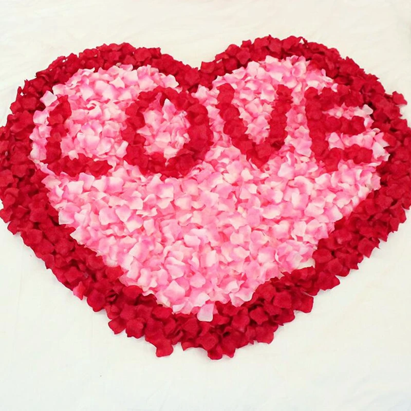 Romantic Silk Artificial Rose Petals Flower For Wedding Home Party DIY Decor 