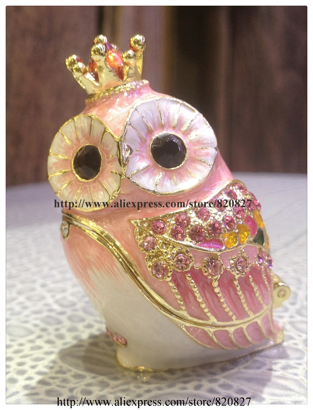 Small Owl Trinket Box Metal Animal Owl With Crown Figurine Decoration Art  Collectible Owl Souvenir Jewelry Ring Box - Jewelry Packaging & Display -  AliExpress