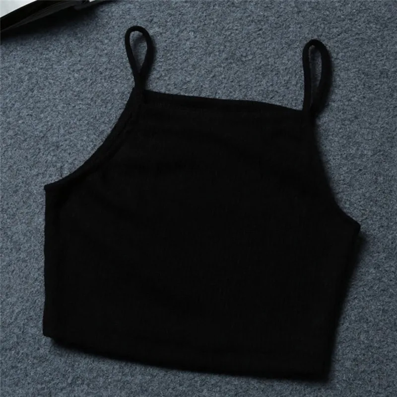 Новая Мода Майки Топы Для женщин Летняя повседневная одежда рубашка без рукавов жилет топы для Для женщин - Цвет: Черный