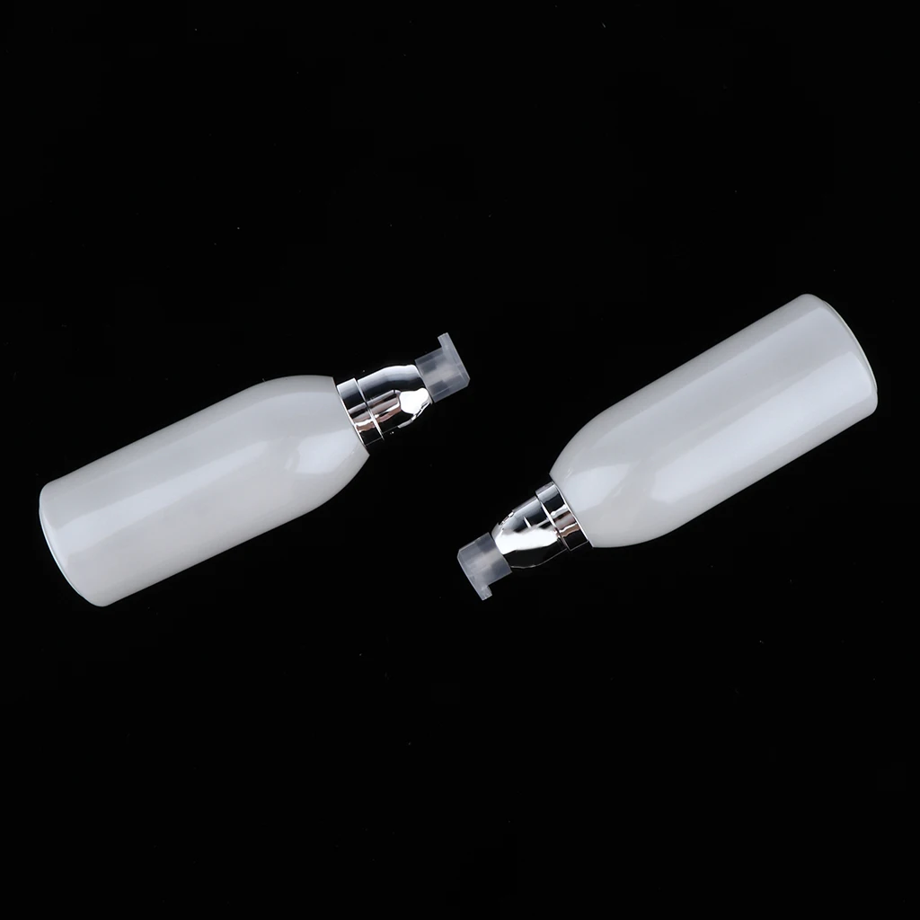 2pcs/set Empty Glass Lotion Cosmetic Face Cream Bottles Airless Pump Dispenser Use As Emulsion Bottles Clear Lotion Container