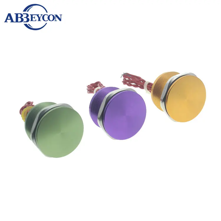 Abbeycon Momentary Flat Head 2A 19mm Normally Open Waterproof Aluminium Alloy Wired Silver IP68 Touch Piezo Switch | Обустройство