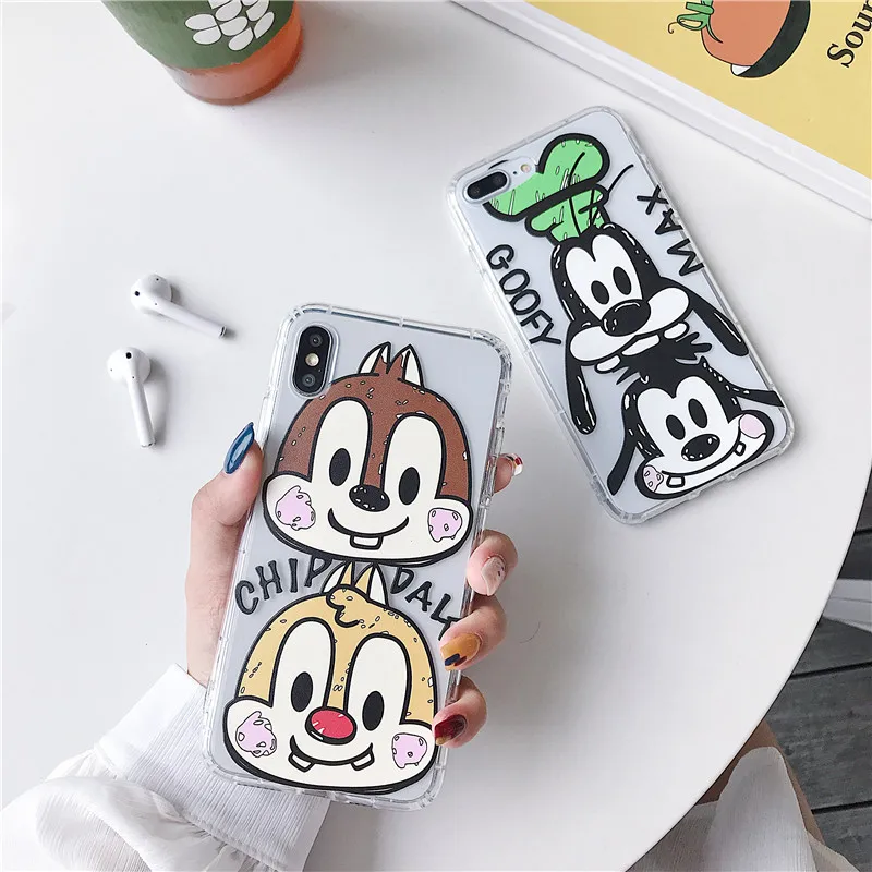 

TPU Silicone Phone Case For iPhone X 10 8 Plus 6 6s 7 Plus XS Winnie Pooh Stitch Soft TPU Anti-Knock Airbag Silicone Back Cover