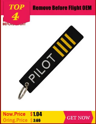 1 PC Customized Sample Keychain llaveros Safety Label Embroidery Key Rings Chain for Aviation Gifts Fashion Keychains