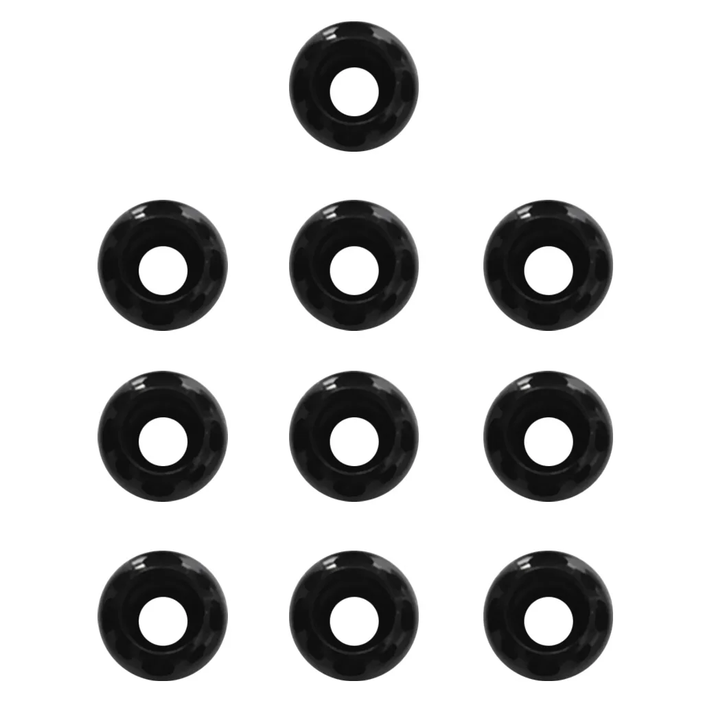 10 Pieces Plastic Elastic Shock Cord Ball Stopper Lock End Toggle Buckle Fastener Stop Black