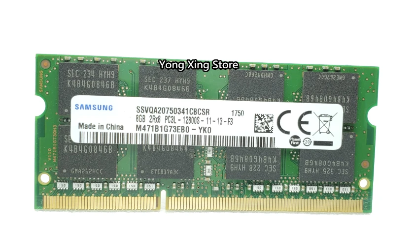 Samsung DDR3 8GB 1600MHz ноутбук память PC3L-12800S ноутбук ram 12800 8G 1,35 V компьютер части sodimm