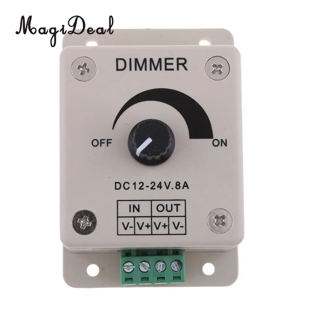 MagiDeal Durable Marine 12V LED Strip Lights PWM Dimming Controller Dimmer for Boat Marine Yacht Dinghy Parts Accessories