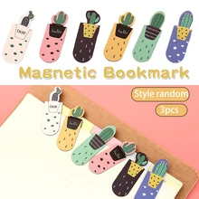 Универсальные закладки милый кактус магнитные закладки книги маркер страницы канцелярские принадлежности для студентов офисные поставки